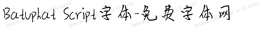 Batuphat Script字体字体转换